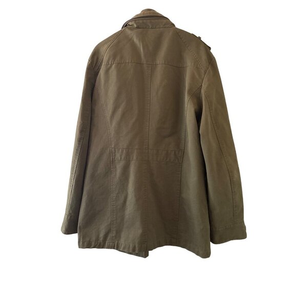 Green JooBox Cotton Jacket With Striped Lining & Snap-Button Details 3XL - Picture 4 of 8